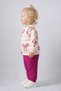 Baby Girl Bow Patterned Sweatshirt with Sleeve Detail + Sweatpants 2-Piece Set 3-6-9-12 Months - 2