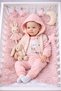 Baby Girl Teddy Bear and Duck Embroidered 3-Piece Bodysuit with Hooded Cardigans 3-Piece Girl Set 0-3-6-9 Months Old - 3