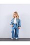 Girl's Beaded Embroidered Denim Set - 6