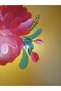 Gold Color Hand Painted Flower Patterned Square Tea, Coffee, Promise Engagement Decorative Serving Presentation Tray - 8
