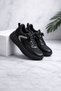 Women's Black Stone Detailed Thick Sole Lace-Up Sneaker Sports Shoes - 6