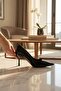 Women's Pointed Toe Goblet Heeled Classic Stiletto Shoes - 2