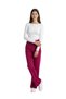 Burgundy High Waist Lycra Straight Cut Women's Palazzo Trousers with Pockets - 5