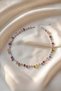 Steel Color Crystal Stone Gema Necklace Silver Color