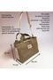 Nuggita Standard Size Mink Piping Detailed Waxed Canvas Bag - 4