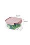 Classic Plus Square Food Container 1.25L (PACK of 2) – Pink, Airtight & BPA-Free - 2