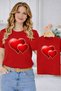 Mother Unisex Kids Combination Oversize T-Shirt Twin T-Shirt Converged Hearts Printed (Single Price)