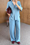 Light Blue Tencel Fabric Shirt and Pants Set - 0926 - 4