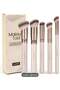 5 Pcs Makeup Brush Set, Includes Blush, Foundation & Counter Brushes- Portable Travel Kit For
