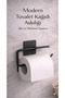 Modern Metal Toilet Paper Holder – Matte Black Wc Paper Holder Adhesive or Mounted - 2