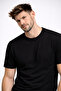 Black Basic T-Shirt 100% Cotton Crew Neck Short Sleeve - 3