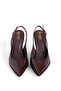 Women's Black Patent Leather Pointed Toe Thin Heel Daily & Classic Stiletto Shoes with Back Strap - 4