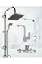 Eskaya 4-Piece Robot Shower Set Heavy-Duty Square Bathroom Sink Kitchen Faucet Set of 4 with Warranty - 3