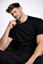Black Basic T-Shirt 100% Cotton Crew Neck Short Sleeve - 5