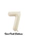 7 Years Old, 3 Retro Hearts, 1 Cream Number, 1 Caramel Teddy Bear Foil Balloon Birthday Set - 2