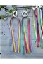 Rainbow Colorful April 23Rd Dance and Show Bracelets-10 Pairs - 3