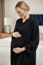 Women's Pompom Fabric Lace 3-Piece Maternity Pajama Set - 3