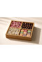 4-Compartment Wooden Organizer, Snack Box, Turkish Delight Box, Breakfast Box, Tea Bag Holder, Jewelry Box, 20X20 Cm, Box with Handle - 7