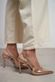 Ladonia Dore Patent Leather Open Back Buckle Detail Women's Heeled Shoes - 7