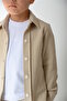 Boys' Beige Slim Fit Lycra Shirt + Bib + Jagger Bottom Set (100% Cotton) - 3