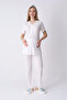 Maternity Pajamas Dressing Gown 3-Piece Set Lace Collar Pocketed Buttoned Breastfeeding Cotton Viscose Maternity Pajamas - 5
