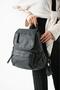 Y.S.Deri Women's Backpack Suitable for Daily Use Multi-Pocket Washable Faux Leather 30*25 cm Vegan Bag