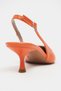 Megy Turnucu Matte Back Open Buckle Detail Pointed Toe Women's Heeled Shoes - 8