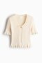 Frill-trimmed rib-knit top - 6