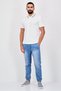 Men Regular Fit Short Sleeve Solid Polo Shirt, White - 4