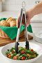 Silicone Kitchen Tongs with Metal Handle and Lock System |   Food Serving Grill Tongs |   35 cm - 6