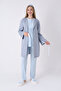 Maternity Pajamas Dressing Gown 3-Piece Set Jacquard Textured Lace Breasted Buttoned Breastfeeding Cotton Viscose