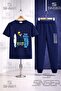 Children's Ayicik Syh Surf Sapka Printed T-Shirt Tracksuit Set