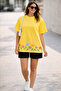 Unisex Oversize T-Shirt with Sequential Floral Pattern and Bottom Print – Cotton Crew Neck Casual T-Shirt