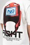 No Surrender Back Design Detailed Crew Neck Oversize T-Shirt - 2