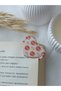Bookmarks and Earrings Set of 2 Handmade Polymer Clay Heart Patterned Gift Bookmarks