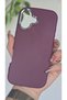 iPhone 17 Compatible Matte Plum Silicone Case with Metal Camera Frame - 2