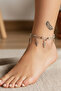 Mystic Feather – Bohemian Feather Detailed Double Chain Women's Anklet |   Summer Anklet - 4
