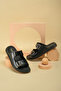 Luxury Genuine Leather Men's Slippers – Breathable Orthopedic Comfortable Summer Casual Slippers 1002Black