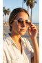 – Geometric Rose Gold Polarized Sunglasses 57mm Large - 2