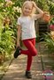 Red Children's Tights - Soft, Flexible, Comfortable Cotton Anti-Sweat Girls' Tights - 7