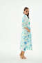 Women's Hakim Collar Buttoned Long Nightgown - 4