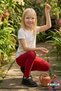 Red Children's Tights - Soft, Flexible, Comfortable Cotton Anti-Sweat Girls' Tights - 6