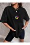 Colorful Flower Printed T-shirt - 2