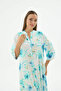 Women's Hakim Collar Buttoned Long Nightgown - 3