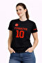 Turkey Moon Star Printed Number 10 Jersey Fan T-Shirt - Black - 3