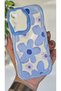 Samsung Galaxy S21 Fe Case Pastel Blue Daisy Pattern Colorful Silicone Cover with Camera Protection - 4