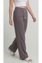Smoked Women's Muslin Trousers – Palazzo Model, Wide Legs, Comfortable and High Waist - 2
