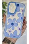 Samsung Galaxy A34 Case Pastel Blue Daisy Pattern Colorful Silicone Cover with Camera Protection - 3