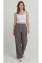 Smoked Women's Muslin Trousers – Palazzo Model, Wide Legs, Comfortable and High Waist - 5
