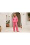 Women's Pink Embroidery Detailed Comfortable Cut Double Set - 4